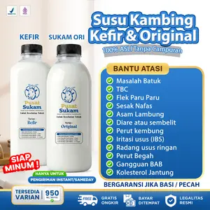 Susu Kambing Asli Membantu Batuk Sesak Nafas Asma Paru Paru TBC Persendian Dan Tulang Susu Kambing Raw Goat Milk Isi 200 ml Dan 950 ml Siap Minum Fresh