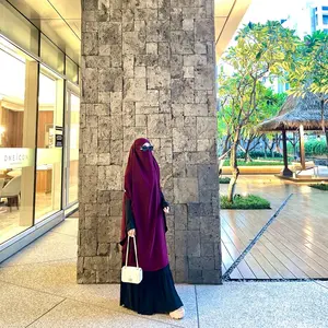 Hayathijab.id - French khimar Anti UV (Hijab Saja) hijab Umroh Syari Muslim Panjang Wanita Soft Instan Kerudung