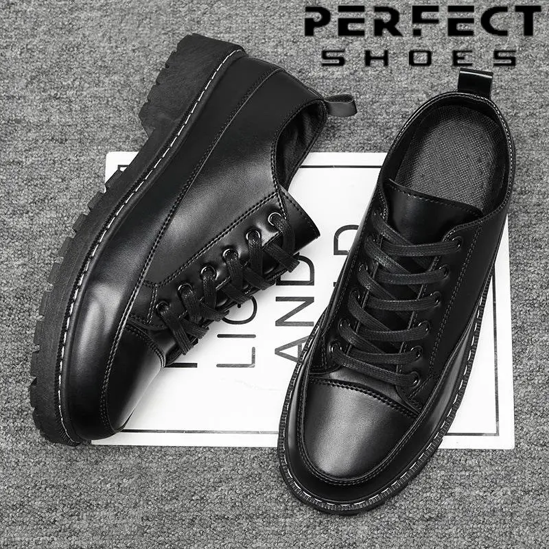 SEPATU DOCMART HITAM PRIA SEPATU FORMAL KERJA KANTOR PANTOFEL CASUAL Shoes Kasual Kasual Black Rubber Manis Formal Shoes 4