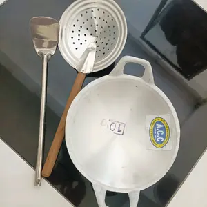 wajan kecil diameter24cm,serok,sutil stainles kecil