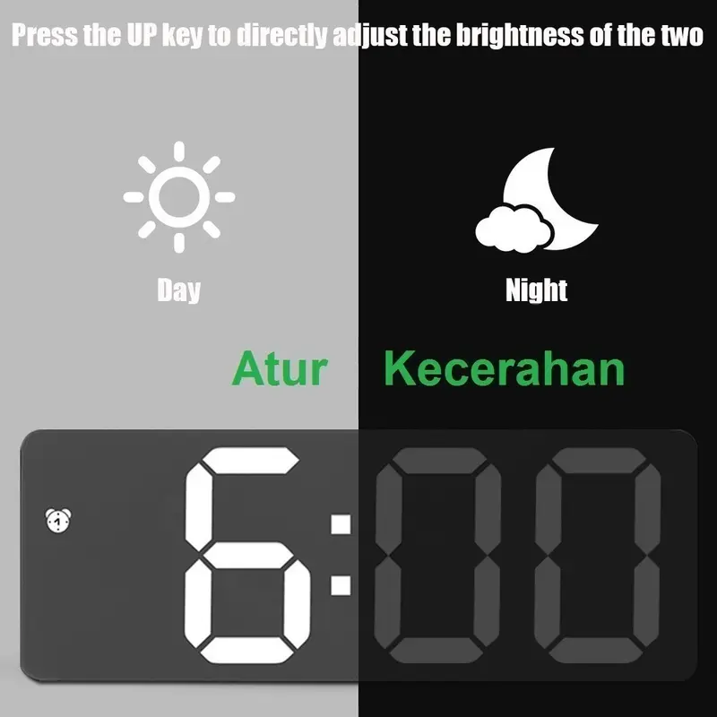 Jam Alarm Dinding Meja Digital Clock LED New Model 2024 1