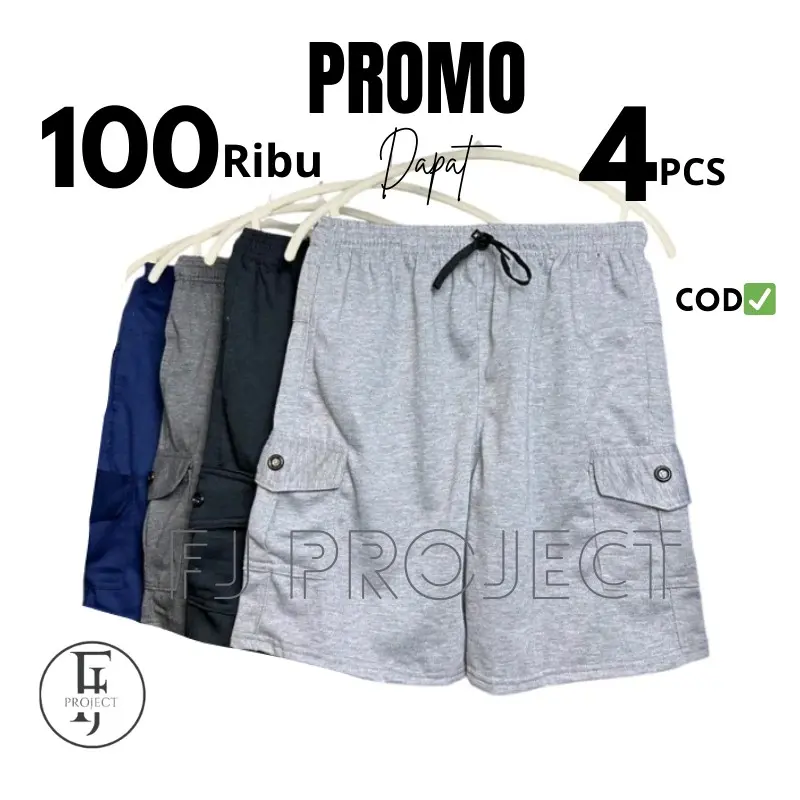 BANTING HARGA !!! 100RB dapat 4PCS CARGO BABYTERY Pendek Saku 5 Kancing Premium Celana
