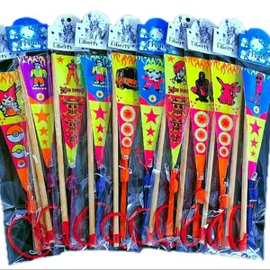 Kitiran lampu 1 sablon karakter,  isi satuan, slepetan, mainan terbang nyala