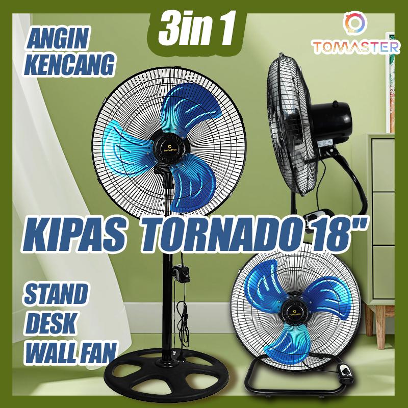 Kipas angin besi JUMBO 18”  Tomaster 3in1 / TORNADO Fan/ stand Fan/kipas angin/kipas angin dinding/kipas/kipas angin berdiri/kipas angin ac Fan