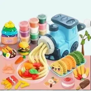 IstanaSekolah_ (1618-37)Mainan Kereta Api Plastisin Cetakan Bentuk Kue Mie Dan Mainan Lainnya /Clay Playing 4