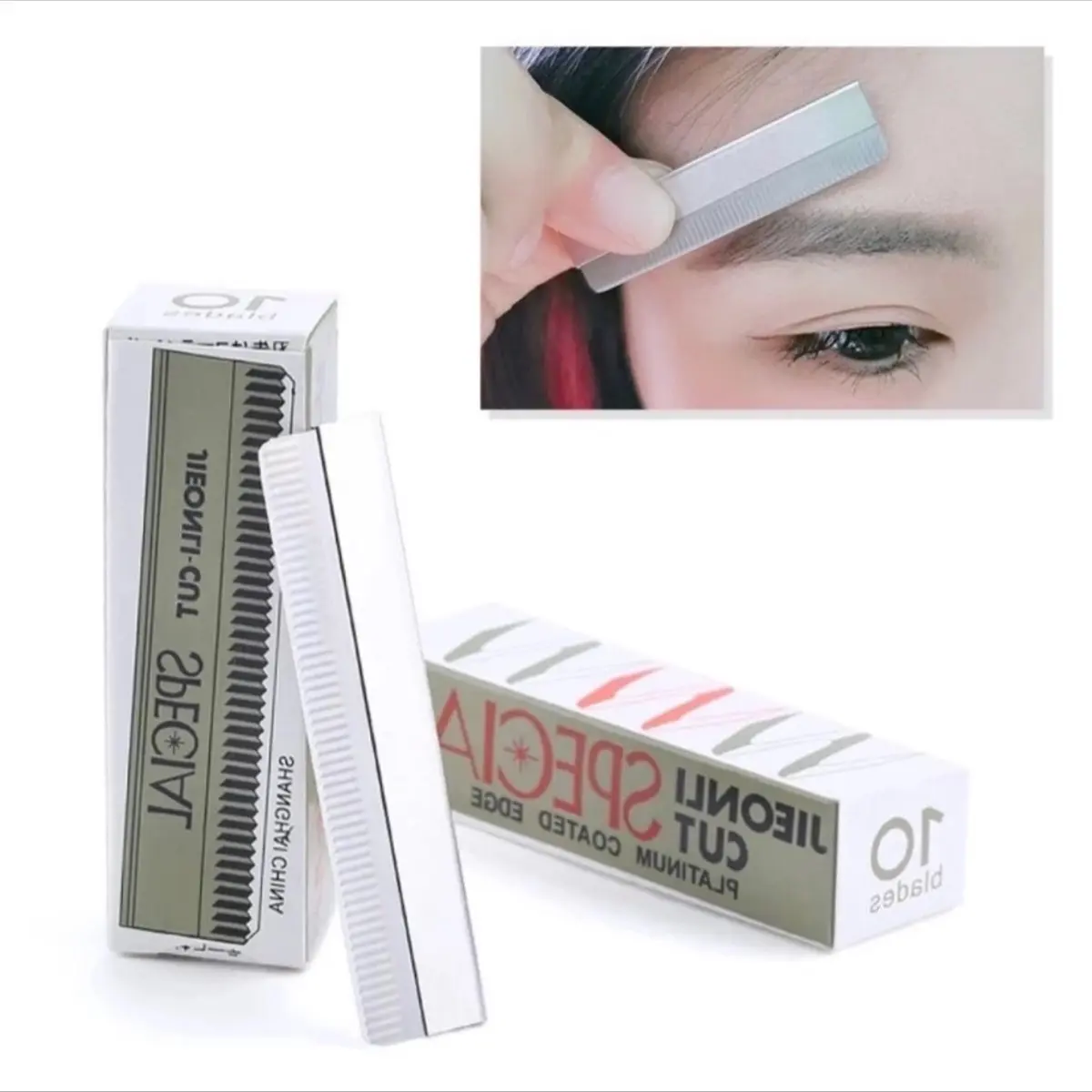10 pcs Pisau cukur alis rapihin alis sulam alis browbomber
