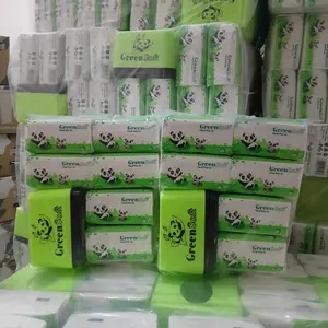 (Paket 2 bandel/12pcs tissue + 2Kotak Tissue) Tissue Green Soft 6in1 Pop Up 130 Sheets Free kotak tissue