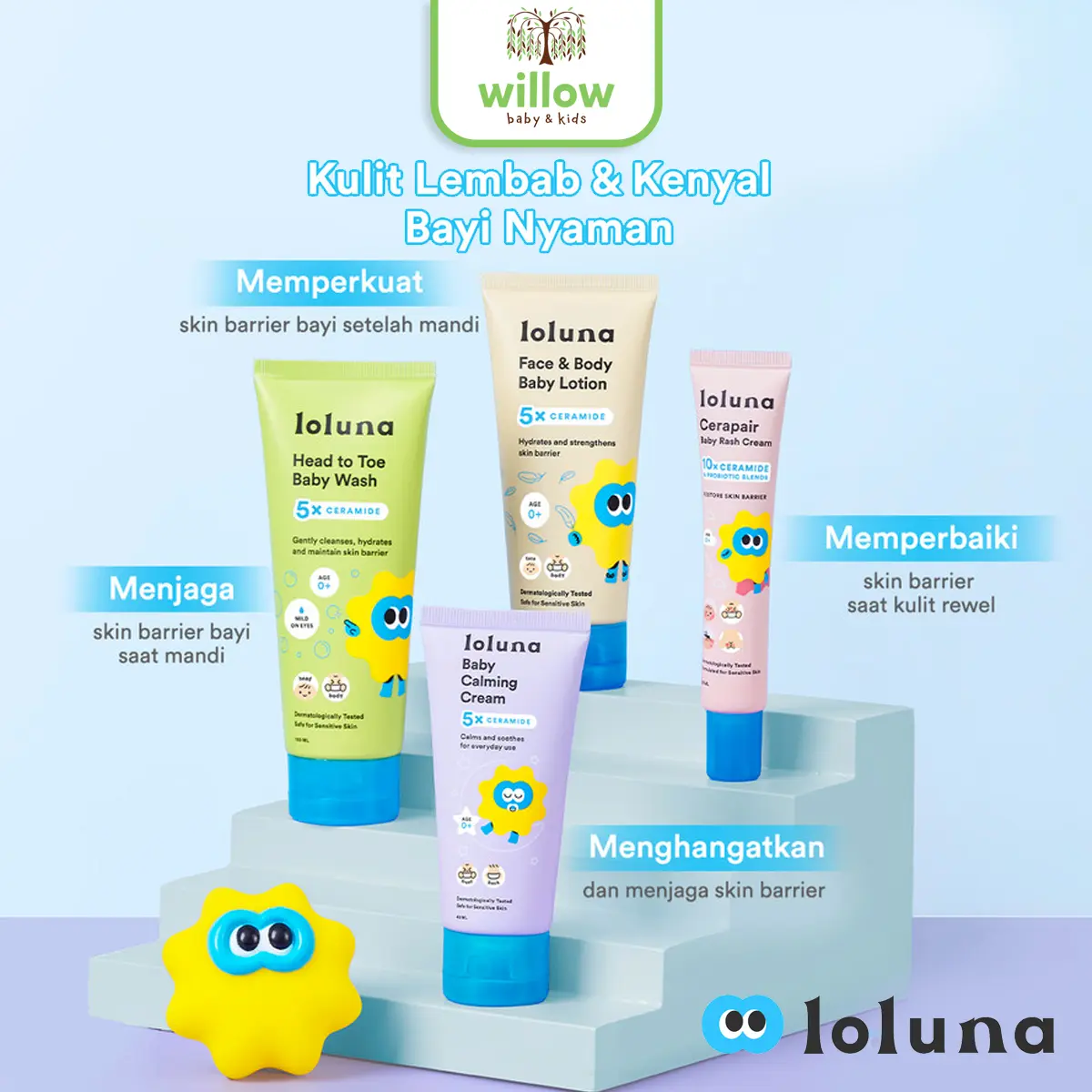 Loluna Perawatan Kulit Bayi Sensitif Calming cream  ruam