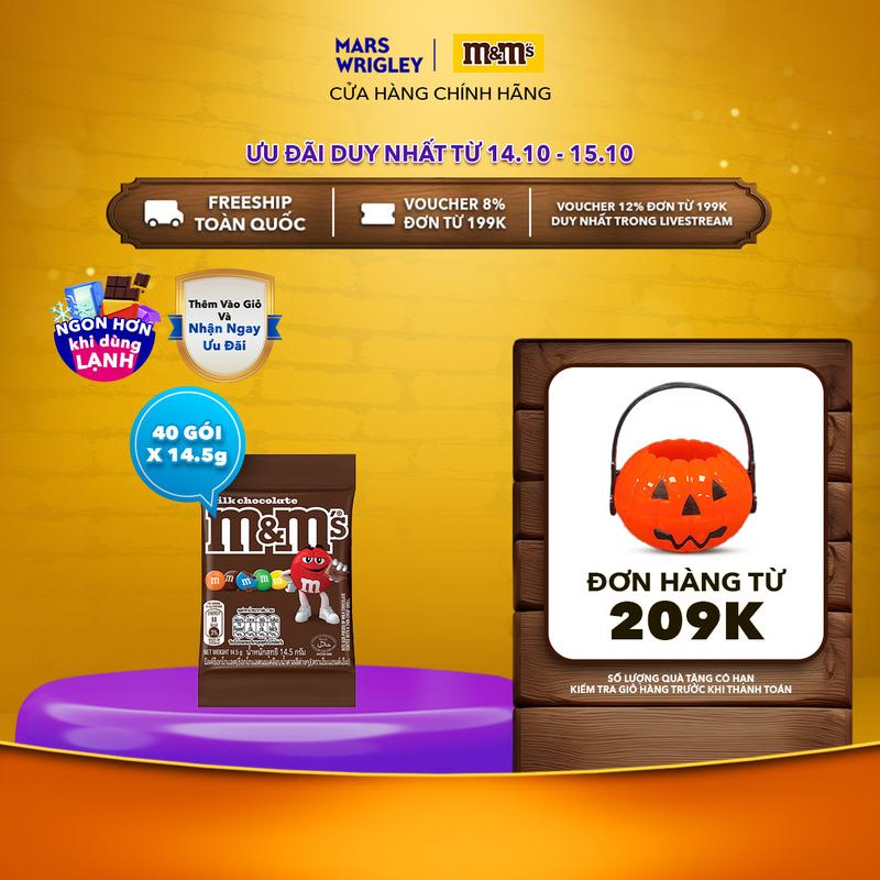 Combo 40 gói kẹo Socola sữa M&M's 14.5g