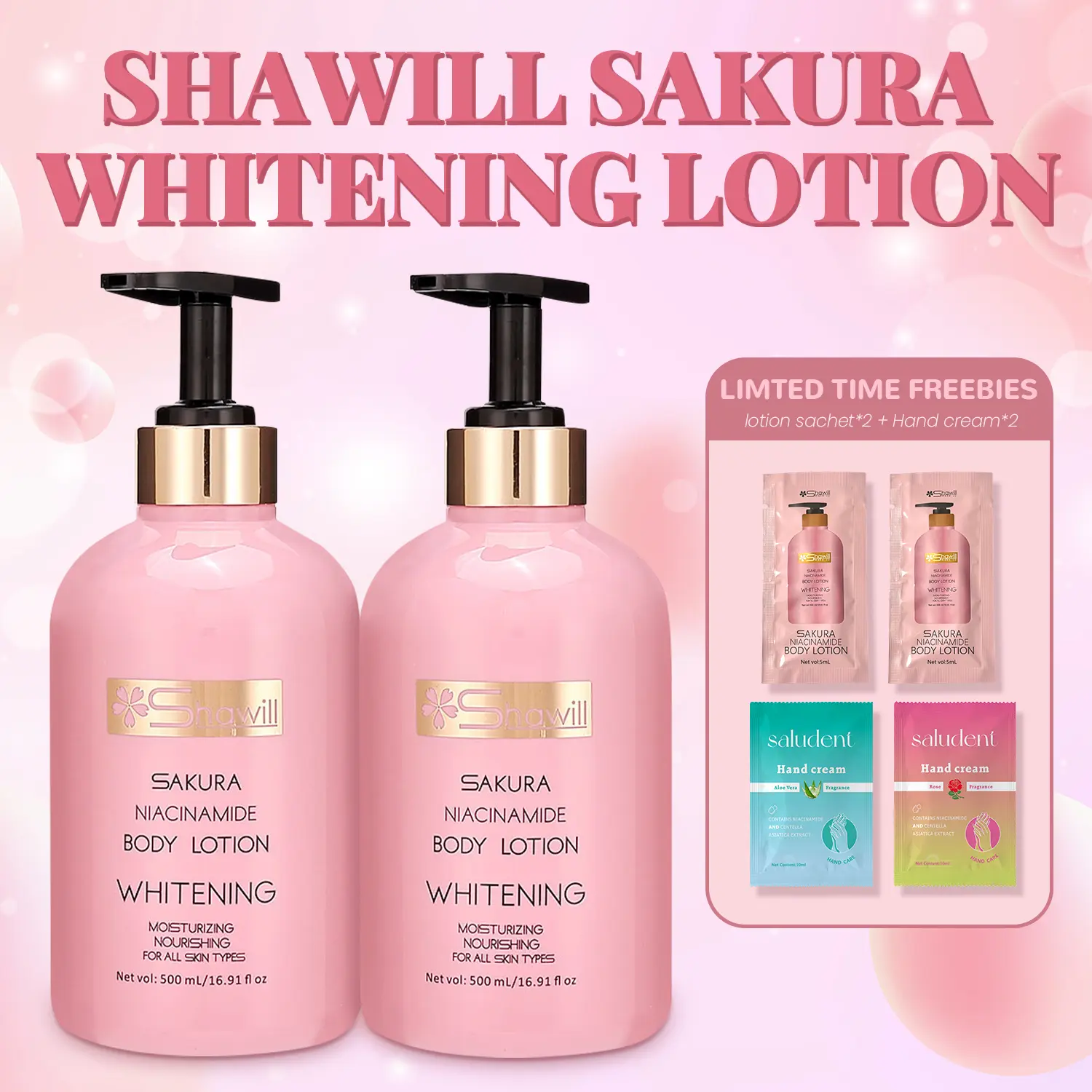 Sakura Body 【Buy 1 Take 2】 Sakura Niacinamide Body Lotion Skin Care Whitening ...