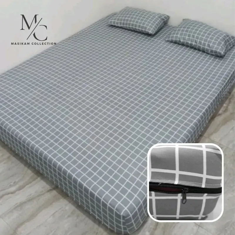 Sarung Kasur Busa Resleting Motif Karakter Dewasa Bahan Polyester / Poly China All Size Termurah 4