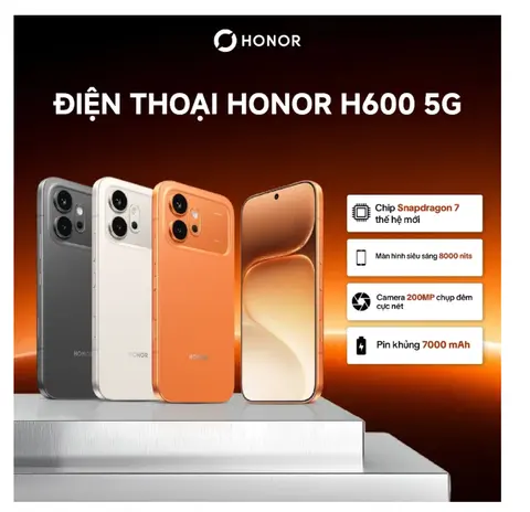 Điện Thoại HONOR 600 5G 8/12GB + 256GB | Chip Snapdragon 7 Gen 4 | AI Camera 200MP | BH 24 Tháng