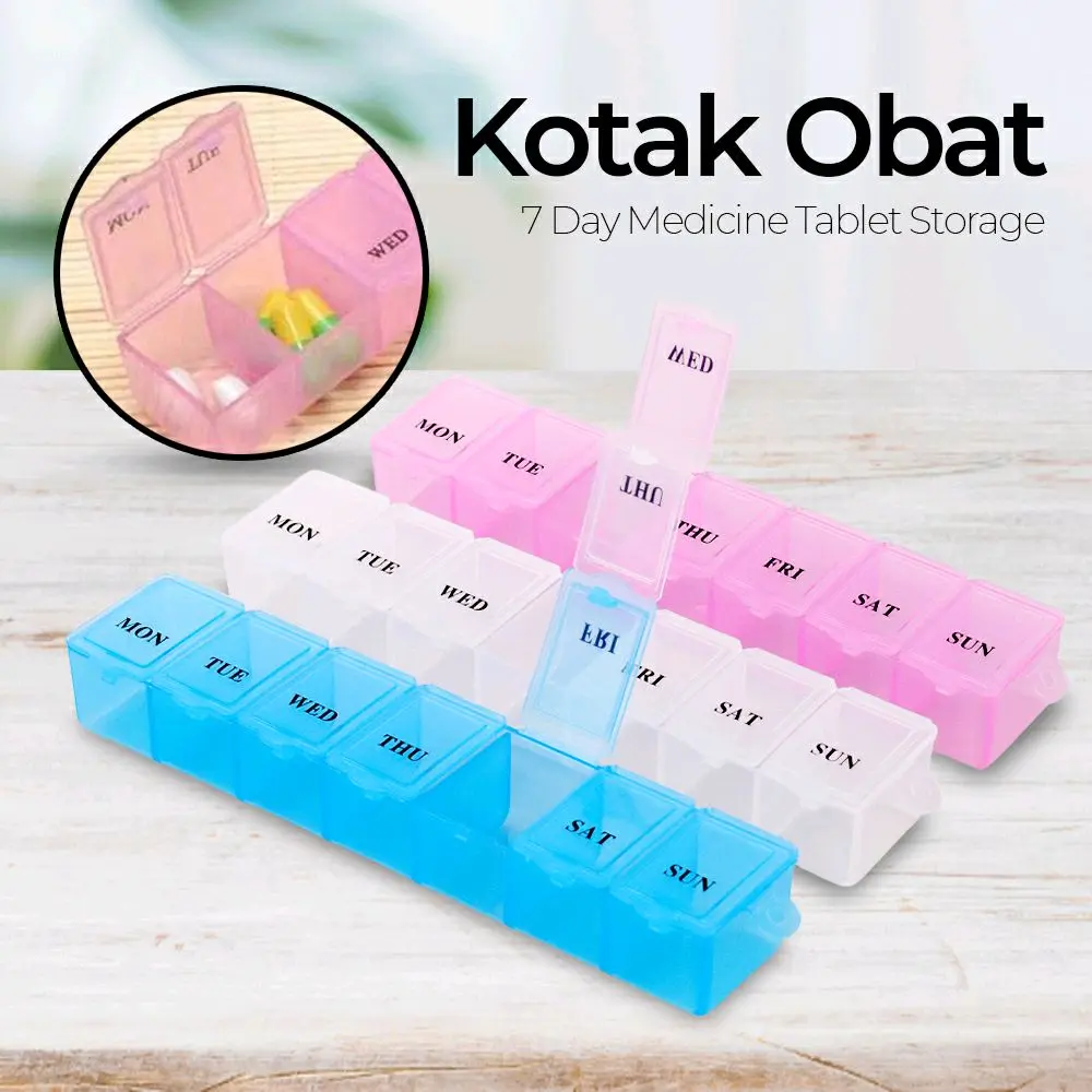 kotak obat 7 DAY medicine Tablet Storage -MS01