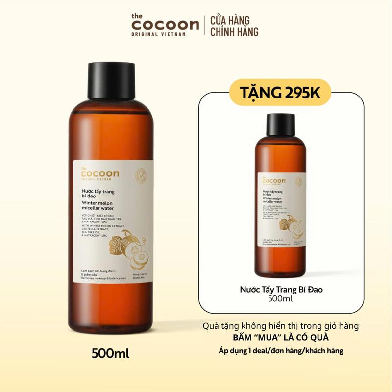 [COMBO MUA 1 NHẬN 2] Bigsize - Nước tẩy trang bí đao Cocoon tẩy sạch makeup & giảm dầu 500ml Và Bigsize - Nước tẩy trang bí đao Cocoon tẩy sạch makeup & giảm dầu 500ml