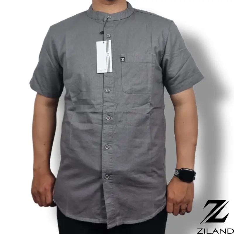 Kemko Dewasa ZILAND New Kemeja Koko Pria Lengan Pendek Polos Katun Sigaret Premium Ada Ukuran Jumbo High Quality 7