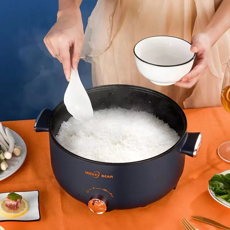 Panci Listrik Multifungsi 3 In 1 Electric Cooker Pot Panci Presto Penanak Nasi Cooker Magiccom Low Carbo Kecil Portable Digital Non Stick Steamer Food Cooker Fry Pan Kukus Deep Fryer Steamer LZH-E22 2
