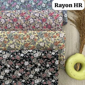 kain katun rayon viscose motif bunga kecil premium beseler (0,5meter)