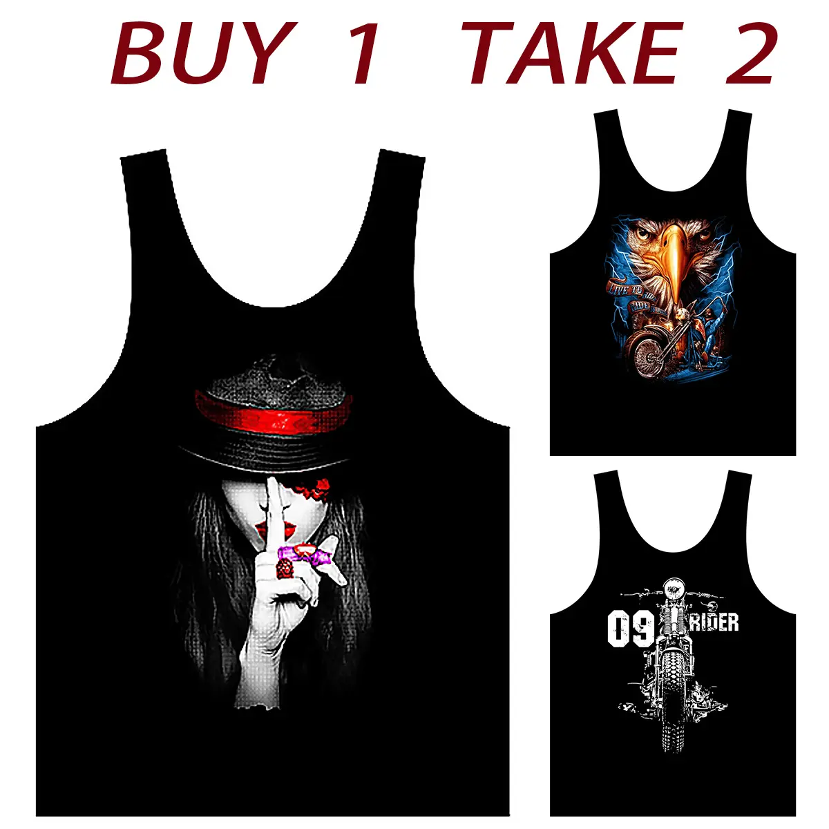 Chic Men'S Tank Tops 3PCS Buy 1 Get 2 Print Vests Basic Activewear Crown Premium Men'S Women'S Neutrals Round Neck Cool Plain Sando Binder Flatnes Color Oversized Shirt Universal Size Boxy Skeleton Fit Tops For Couple