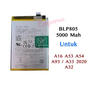 Baterai For Hp 0ppo A16 A53 A54 A93 / A33 2020 / A32 - BLP805 - Batre Batere Battre Batery Battrey Batrai Hp handphone Hape EMPARSA