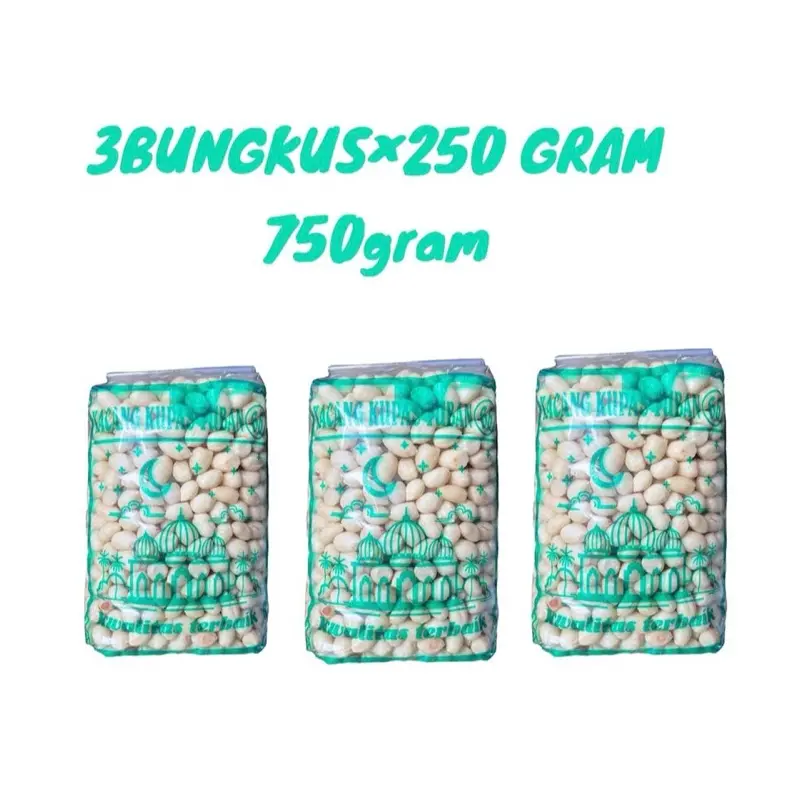Kacang kupas 3 bungkus cocok di buat kacang bawang kemasan 250 gram total berat 750 gram tuban