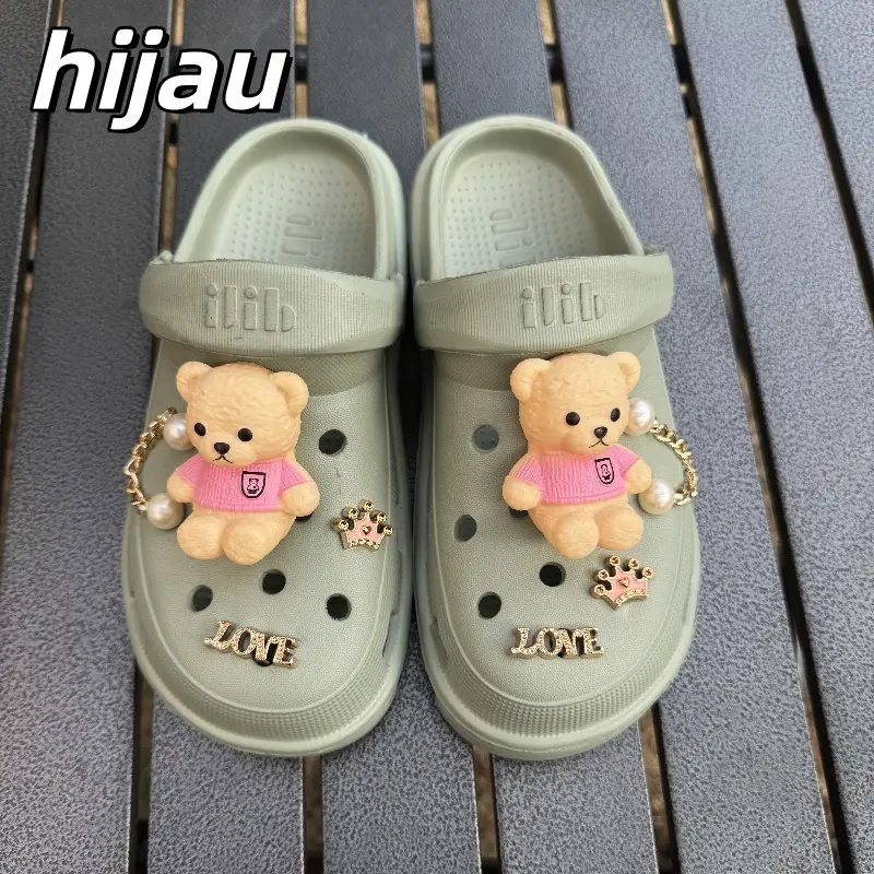 Sandal wedges wanita terbaru dengan berbagai aksesoris sandal pantai outdoor bersol tebal yang nyaman 4