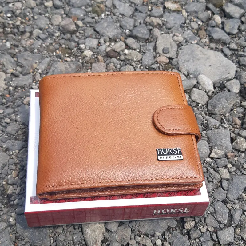 Dompet Pria Kulit Asli Imperial Horse Model Kancing Standar Kartu Uang 2