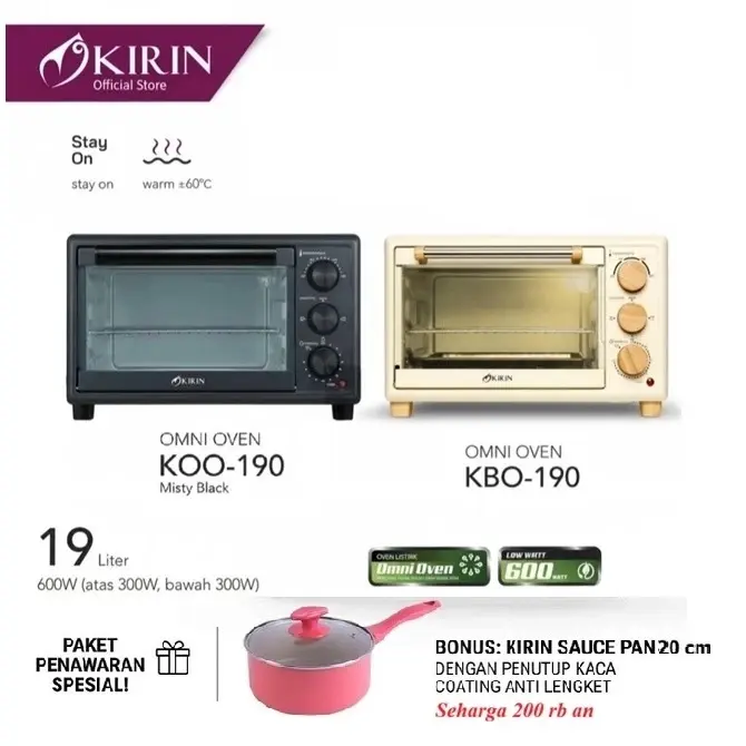 KIRIN Oven KBO190 OMNI Kapasitas 19L–KBO 190 KBO-190 Omni Oven