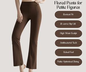 High-Waist Flared Yoga Pants – Slimming & Leg-Lengthening for Petite Figures, Comfy Activewear[YA68]