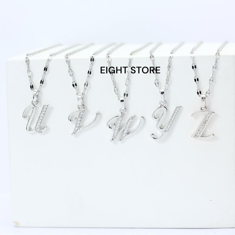 Kalung  Inisial Nama dari A sampai Z  Anti karat Dan Tidak Luntur (Kalung Pecah Kopi).