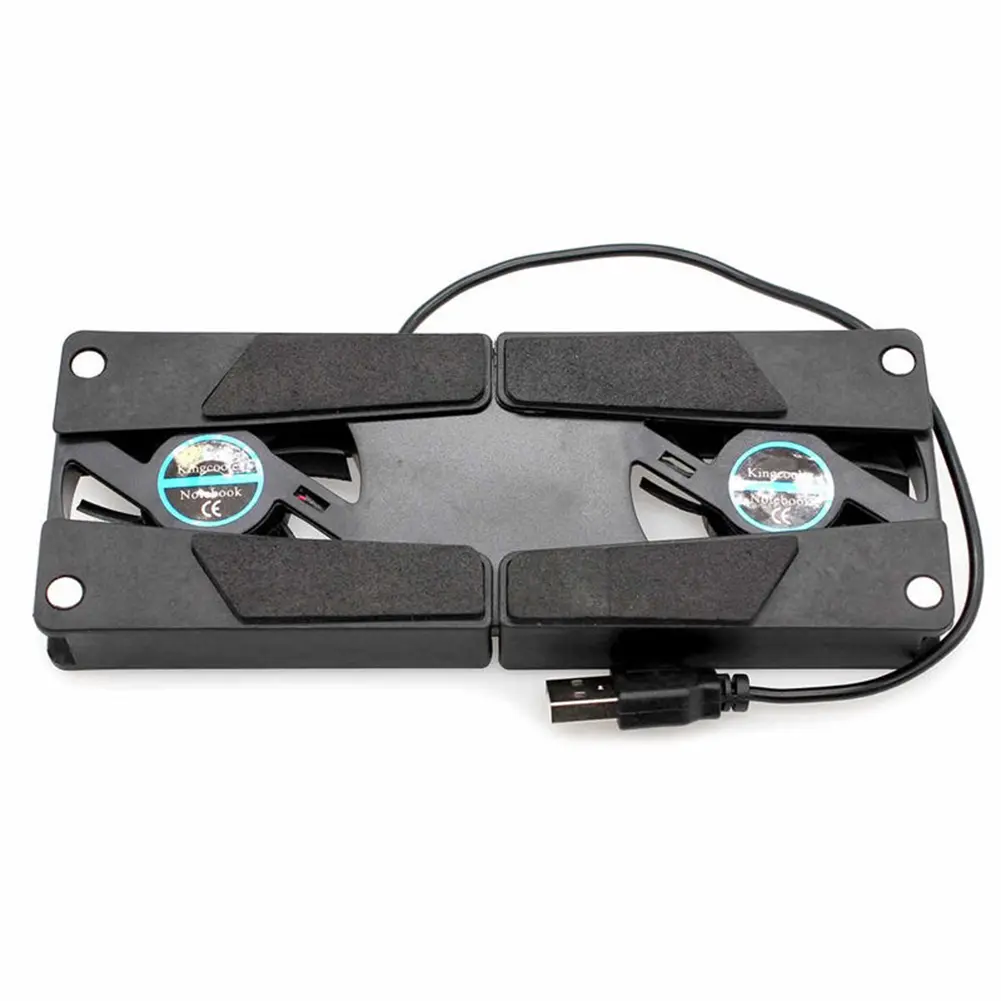 firexex USB Foldable Folding Dual Fan Pad Cooling Cooler Cool Pad for Laptop Notebook