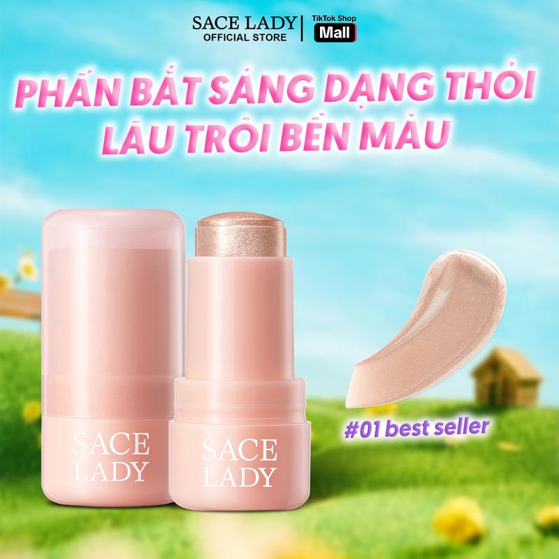 COD Phấn Bắt Sáng SACE LADY Dạng Thỏi Lấp Lánh Như Nước Lâu Trôi Bền Màu 8g