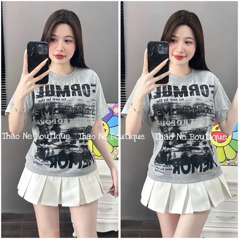 [COTTON 4 CHIỀU VIP] ÁO THUN BABYTEE NỮ IN HÌNH FORMULA FORM VỪA VẶN TÔN DÁNG COTTON 4 CHIỀU. 3