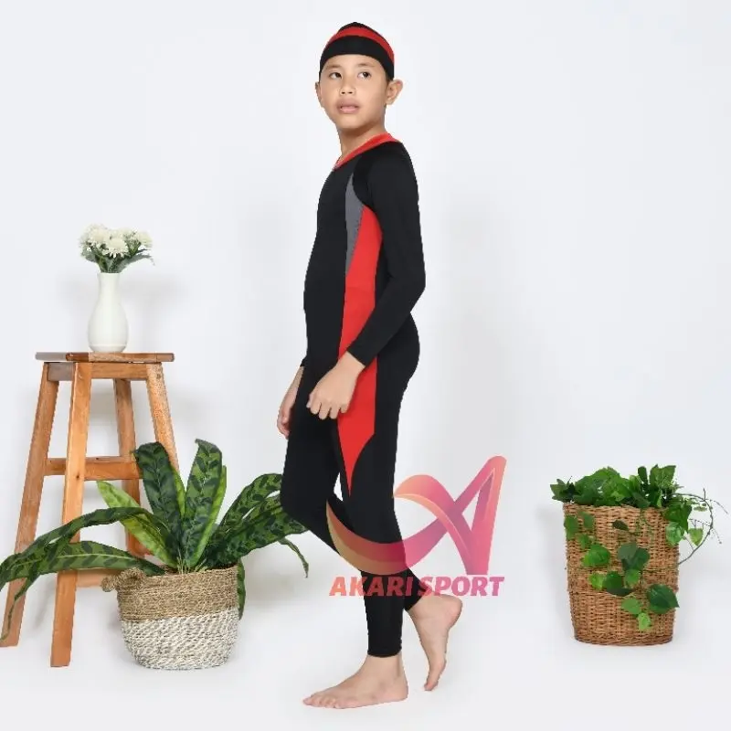Baju Renang Anak Tk Sd Selam Panjang Pria Wanita Unisex Free Topi Spandek Premium 2
