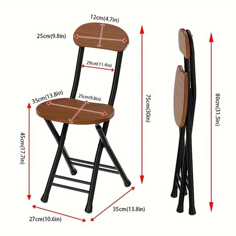 Product Introduction of Folding Chair Household Small Dining Chair Small Stool Art Student Dormitory Multi-Functional Bar Stool High Stool Simple Chair 15