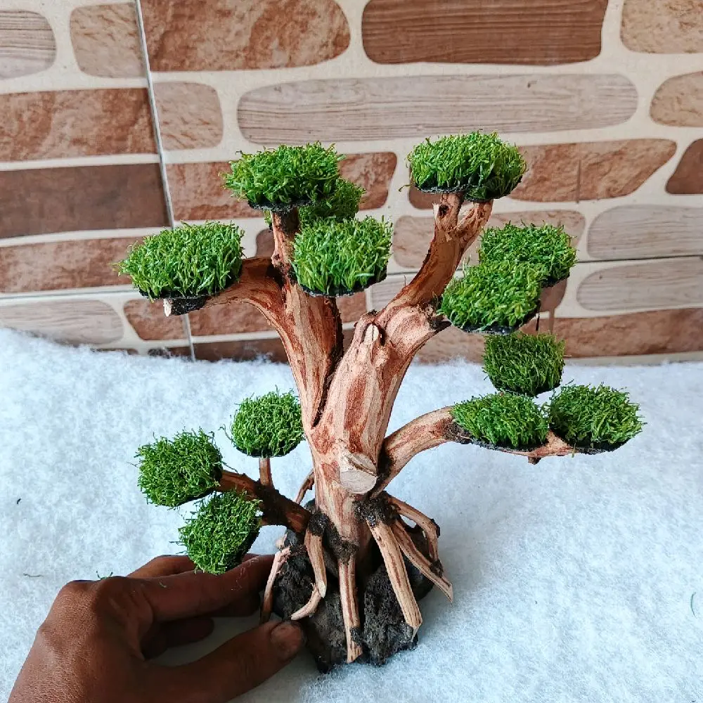 miniatur bonsay tanaman sintetis hiasan akuwarium