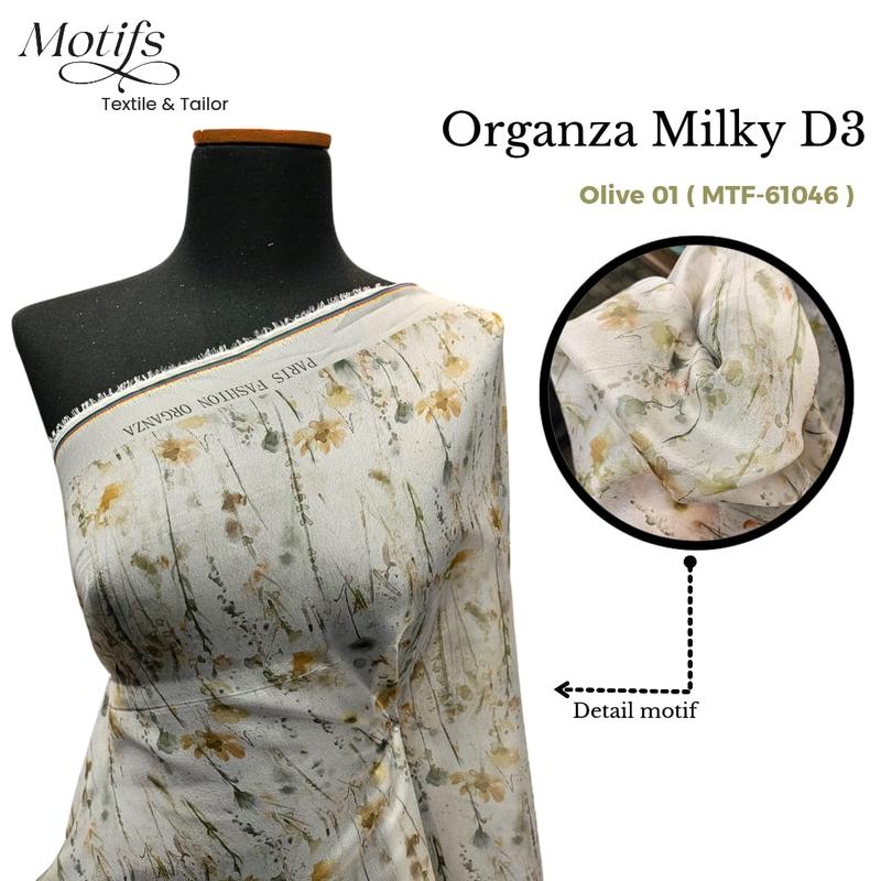 MOTIFS - ( HARGA 0.5 METER ) MILKY ORGANZA PRINT | ORGANZA MILKY  D3 5