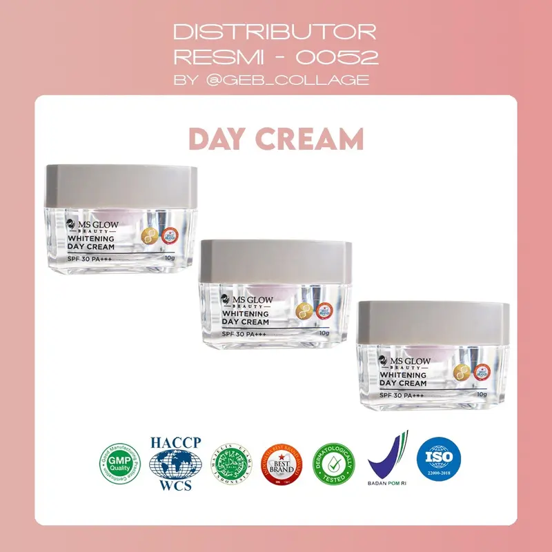 Msglow Daycream Perawatan Wajah Mencerahkan dengan SPF 30 Anti Komedogenic 4