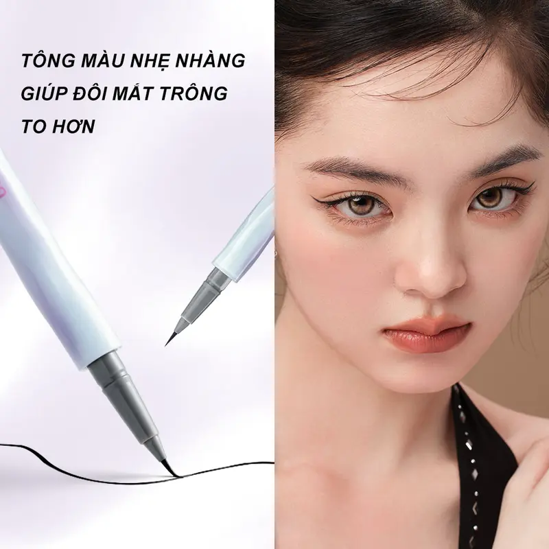 UKISS - Bút Kẻ Mắt Nước 0.5ml, Đầu Siêu Mảnh, Chống Thấm Nước,Chống Nhòe, Lâu Trôi, Mỹ Phẩm Trang Điểm Cho Nữ 3