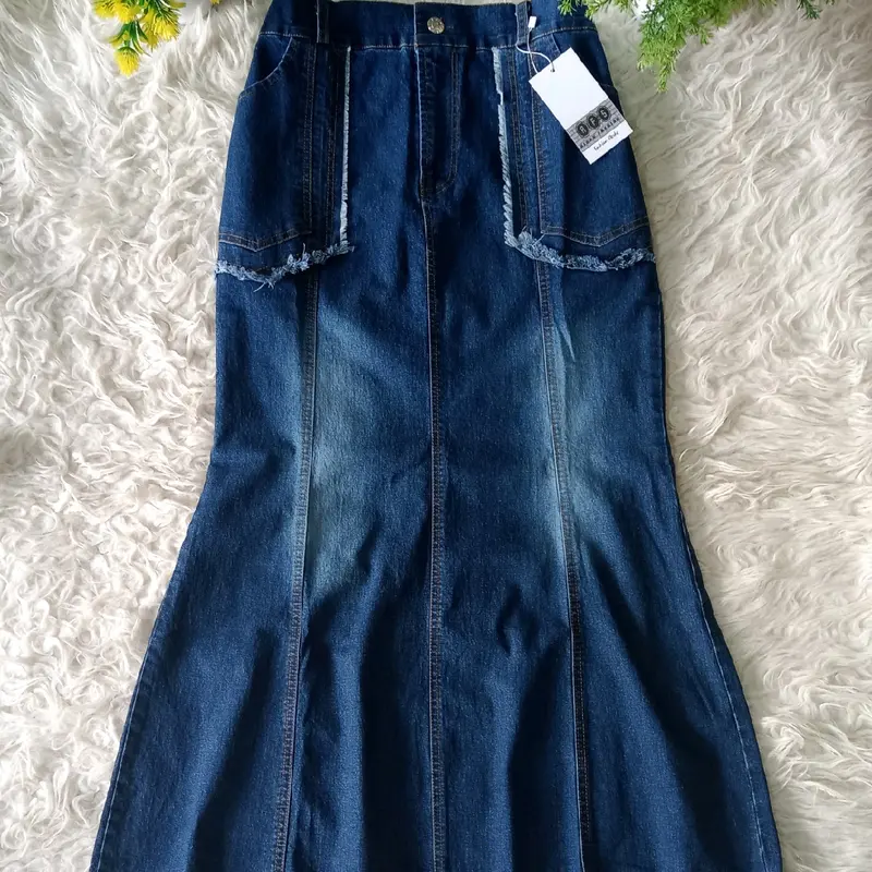 Rok jeans stret duyung Rok wanita jeans rawis Rok wanita terlaris 2