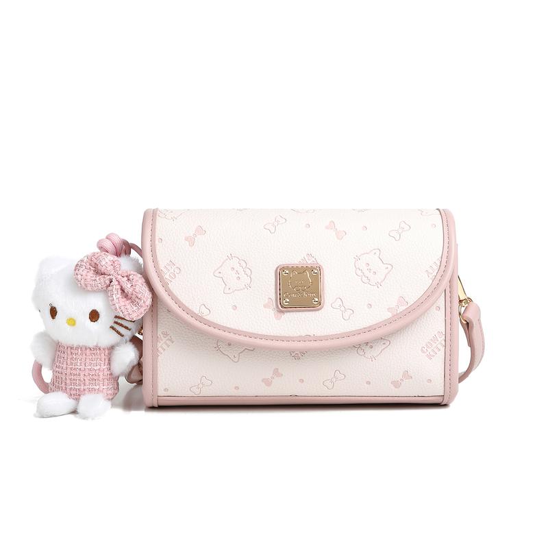  C102--Túi Cho Nữ  Thích Hợp Cho Mùa Xuân Và Mùa Hè Màu Hồng Dopamine Thiết Kế Hình Mèo Kitty Và Mèo Túi Vuông Nhỏ Độc Đáo Cao Cấp Đeo Một Bên Vai Đeo Chéo túi Messenger 