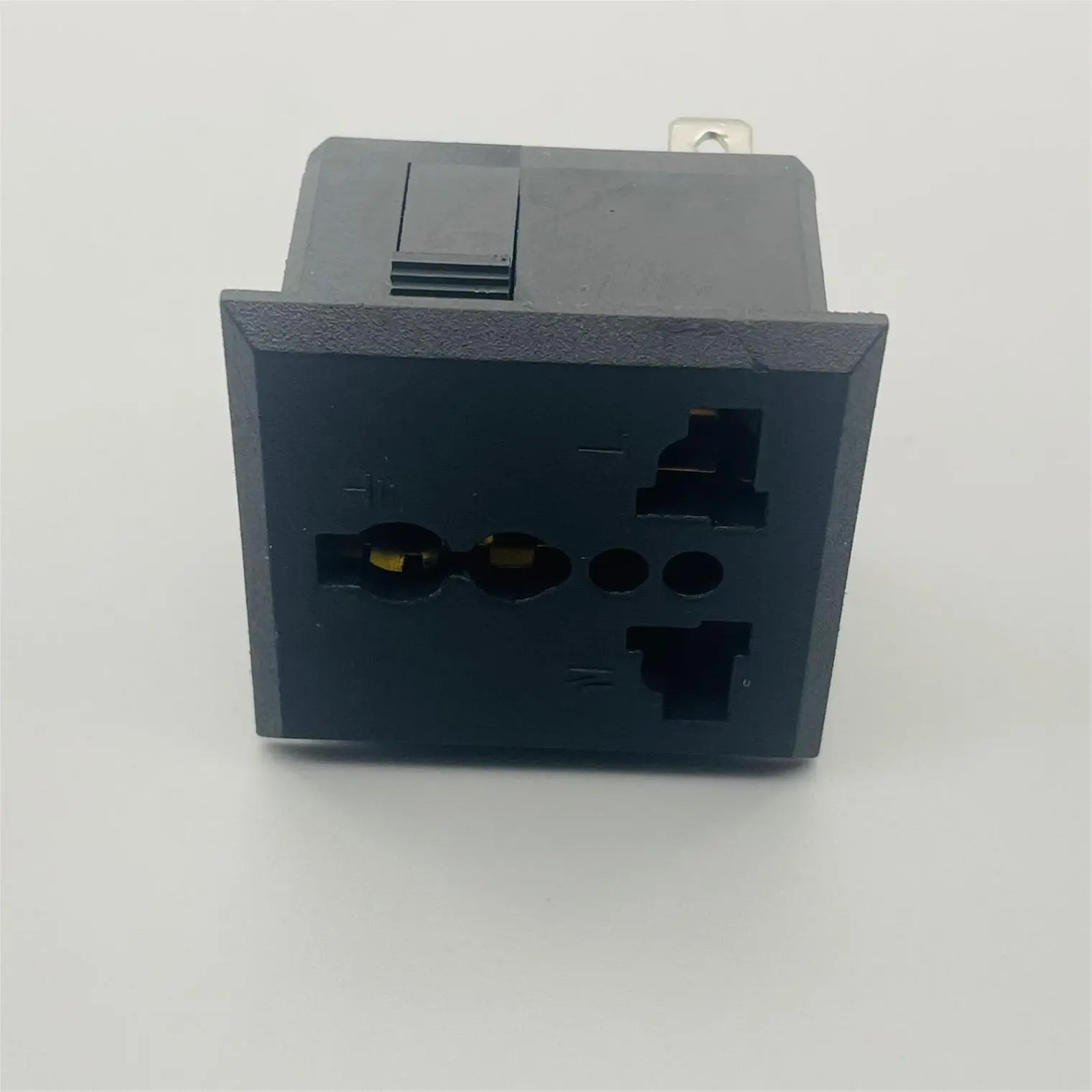 AC-012 snap on multifunctional chassis, industrial power socket, embedded power socket, three pin three hole chassis, cabinet, AC product code Plug 3-pin pure copper 13A universal plug multifunctional socket component