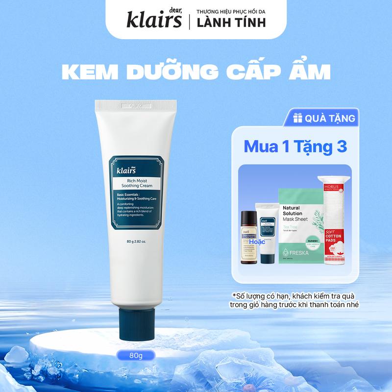 [M] Kem dưỡng da cấp ẩm Dear, Klairs Rich Moist Soothing Cream 80g