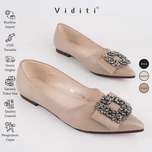 Viditi Popy Flat Shoes Sepatu Import Wanita | Kerja | Kuliah | Wisuda | Pesta | Kantor