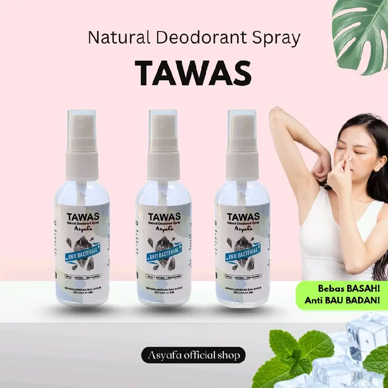 PAKET ISI 6 Tawas Deodorant Spray Asyafa 60ml 1
