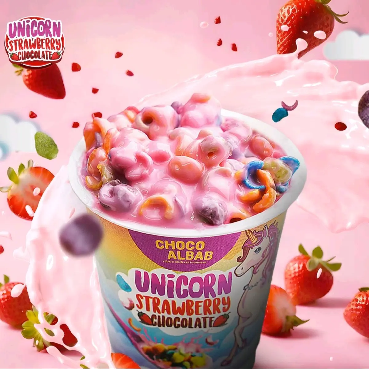Unicorn Strawberry Chocolate Tub