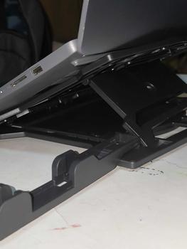 Product Review of Adjustable Laptop Stand with Phone Holder 360° Rotating Heighten Bracket Notebook Bottom Cooling from T**e C**s 1