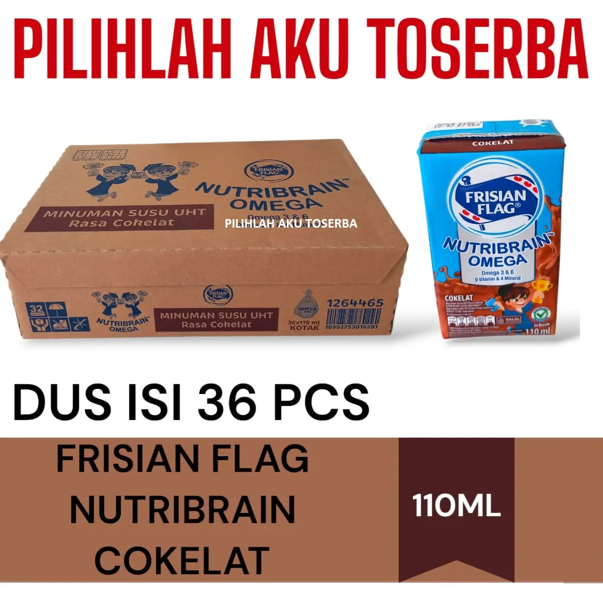 Susu Frisian Flag NUTRIBRAIN CHOCOLATE 115 ml MENJADI 110 ML - ( HARGA 1 DUS )