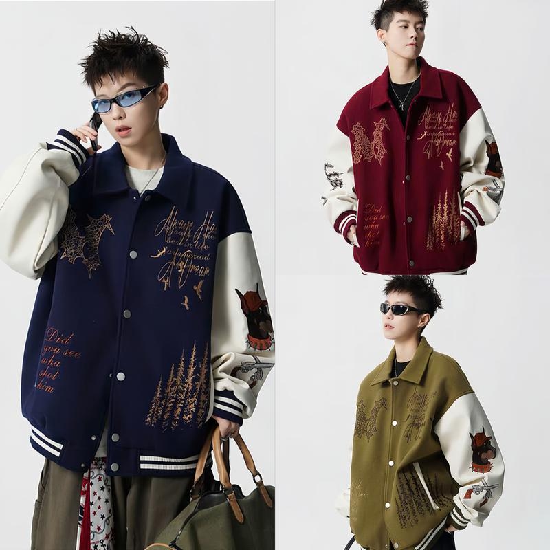  Áo BomBer Dạ Hình in sắc nét 2 Lớp Có Lót Bên Trong Ấm Áp Nam Nữ 