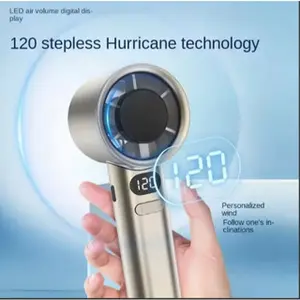 Kipas Angin Portable Mni 15000mAh-Turbo, 120 Tingkt, Tmpilan Dgital LCD, Pndingin, USB, One&Audio