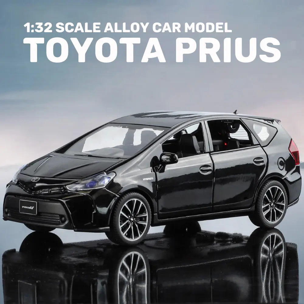 1:32 Scale Toyota Prius Alloy car model die cast Car Sound Light Car enthusiast series children's birthday gift metal boy toy